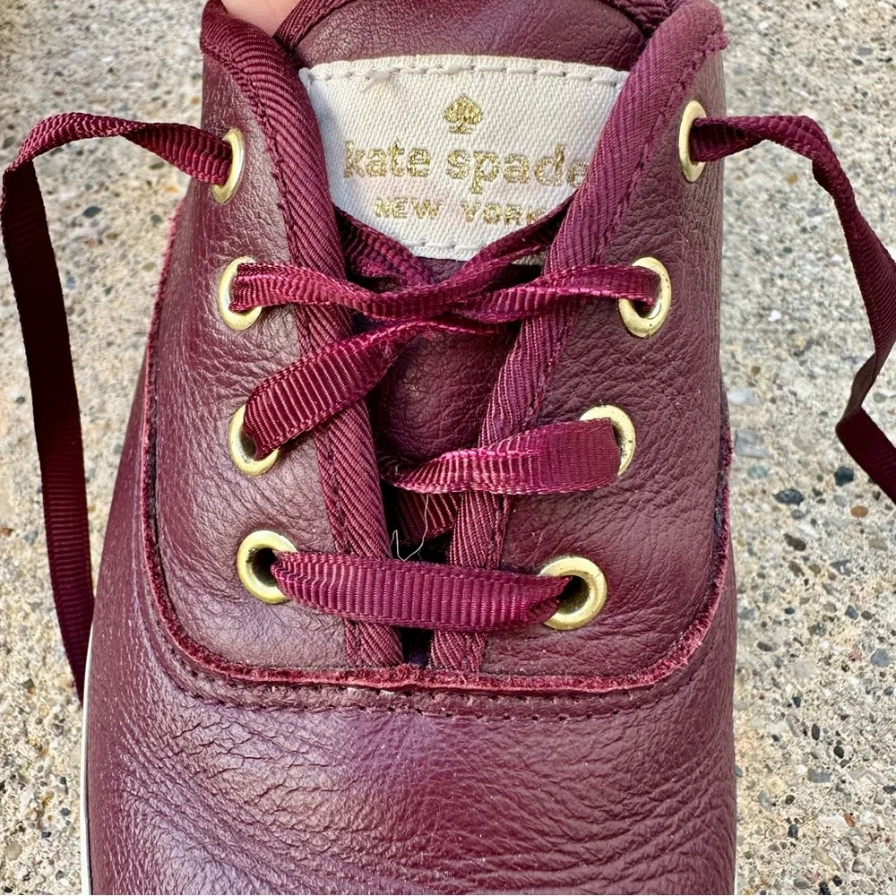 Kate Spade X Keds Purple Leather Lace-Up Women’s Sneaker, 7.5